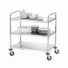Καρότσι μεταφοράς εστιατορίου ανοξείδωτο με 3 ράφια 86*54*Υ94CM