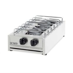 Εστία αερίου διπλή με σχάρες χρωμίου 14 kw VIMITEX eurochef 202S