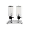 Διανεμητής δημητριακών inox 2x8Lt με δοχείο polycarbonate (PC)