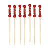 Coctail Pick 12εκ με κόκκινη μπίλια, σετ 100 τεμάχια, ιδανικό για σερβίρισμα κοκτέιλ και ποτών