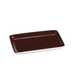 πιατελα ορθογώνια καφε