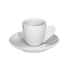 Φλυτζάνι καφέ λευκό 65ML Alba με πιατάκι