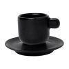 Φλυτζάνι καπουτσίνο με πιατάκι μαύρο Parma 200ml