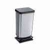 Κάδος απορριμμάτων με πεντάλ 40Lt, κατασκευασμένος από πλαστικό με επικάλυψη inox φιλμ, ιδανικός για οικιακή και επαγγελματική χρήση.