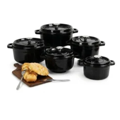 Alternative view of Μαντεμένιο Κατσαρολάκι Εμαγιέ Μαύρο (Mini Cocotte) 10x5CM
